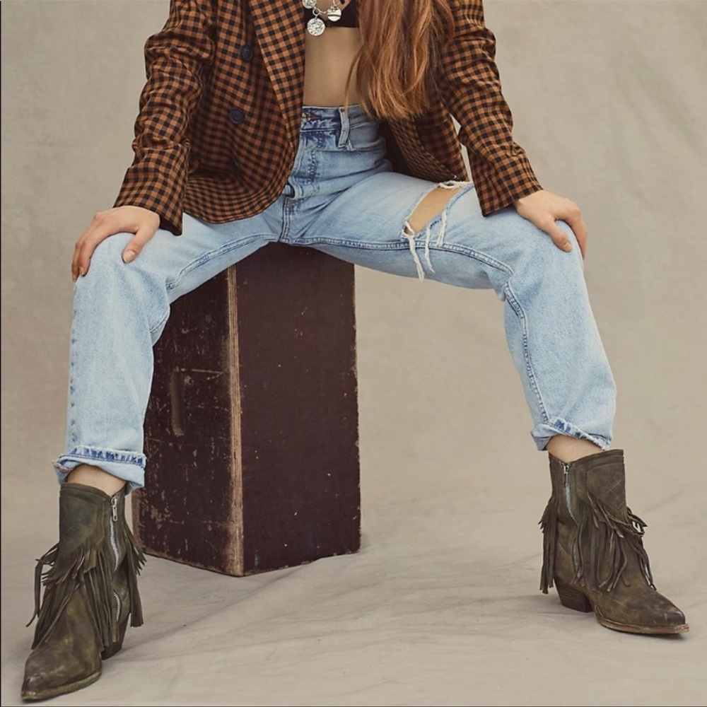 Free People Lawless Fringe Bootie